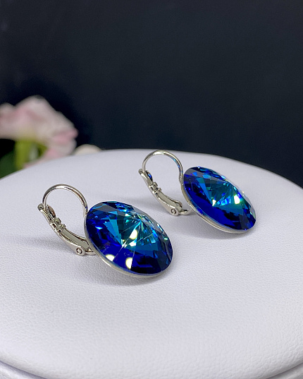 Серьги RIVOLI 18mm bermuda blue