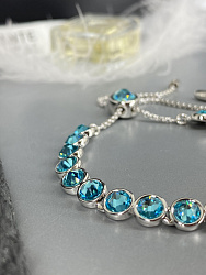 Браслет KR Matti стразы light turquoise 4