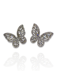 Серьги DAZZ бабочки с Цирконами crystal