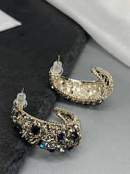 Серьги KR Fashion new denim современные 3