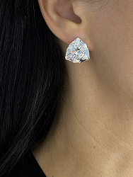 Серьги KR DAFNA 18mm crystal, итальянский замок 1