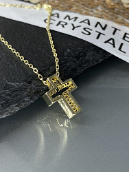 Подвеска Крест mini объем Au 3