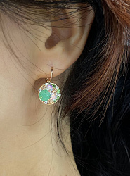 Оригинальные серьги Rivolo Nude Au со вставками из кристаллов 3