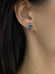 Пусеты SUSIE silver night 1