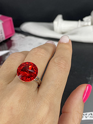 Кольцо ELIS 14mm с австрийскими кристаллами light siam 1