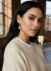 Серьги Ramka crystal 