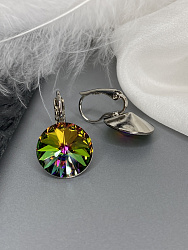 Серьги RIVOLI 14mm с австрийскими кристаллами VM 3