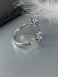 Разноцветное кольцо LION с австрийскими кристаллами VL mix  4