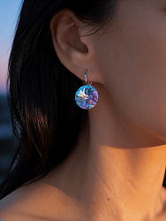 Серьги RIVOLI 14mm с австрийскими кристаллами VL 1