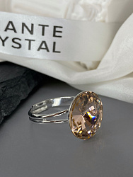 Кольцо ELIS 14mm с австрийскими кристаллами vintage rose 2