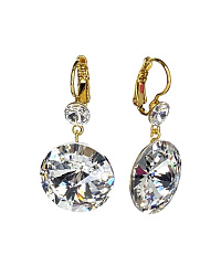 Серьги JANINE18/6 crystal Au