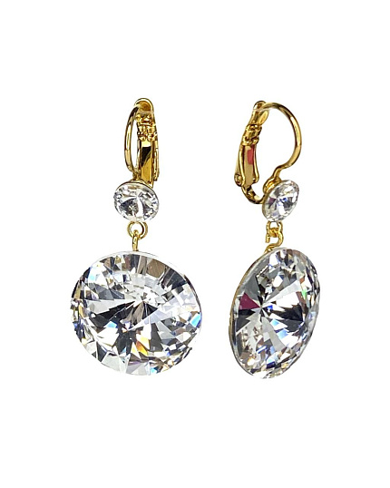 Серьги JANINE18/6 crystal Au