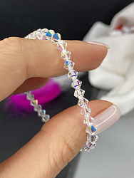 Браслет-стрейч хрусталь AB 3