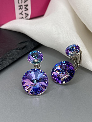 Серьги Roncato 14мм с австрийскими кристаллами VL 4