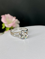 Кольцо ASSOL 9mm crystal 2