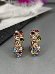 Серьги Color mix покрытие желтое золото 2