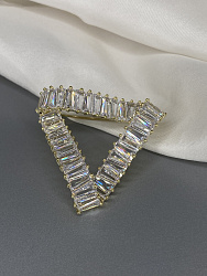 Брошь BLUC Triangl Циркон  3