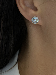 Серьги KR 10mm blue shade 1