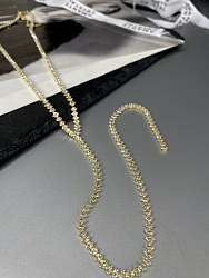 Колье-галстук crystal new Au 2