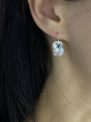 Серьги CAPRI 14mm crystal англиский тип крепления  1