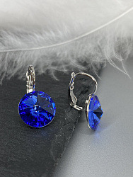 Серьги RIVOLI 12 с австрийскими кристаллами sapphire 3