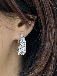 Серьги KR Fashion Baget crystal (англ. замок) 1