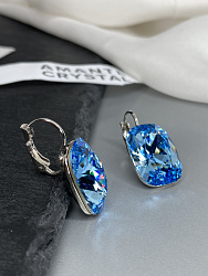 Серьги CAPRI 18mm aquamarine 2