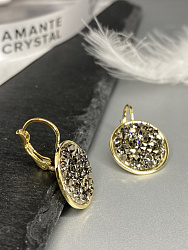 Серьги IREN black diamond Au 2