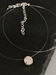 Подвеска Sara с кулоном на леске rose opal 1