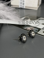 Пусеты Керамика черные 4