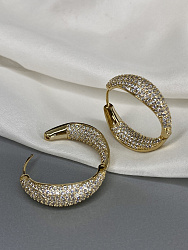 Серьги DAZZ Celebrety 2,5cm crystal Au 1