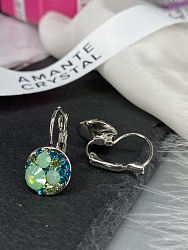 Серьги Rivolo peridot mix с миниатюрными кристаллами 4