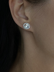 Пусеты 10mm crystal 4