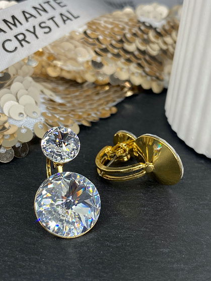 Серьги Roncato 14мм с австрийскими кристаллами crystal Au