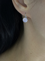 Серьги Assol 9mm с австрийскими кристаллами rose opal 2