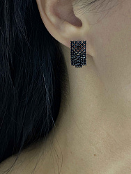 Серьги DAZZ Celeby jet английский замок 1