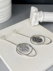 Серьги IREN Saturn crystal 2