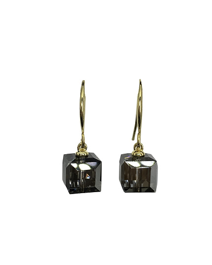 Серьги KR Kora 7mm silver night (крючок) Au