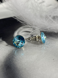 Пусеты 8 mm light turquoise 2