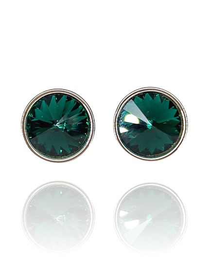 Пусеты KR 10mm emerald