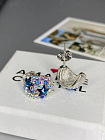 Серьги Fashion ALFA mini bermuda blue