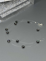 Колье-невидимка Звездная пыль silver night 2