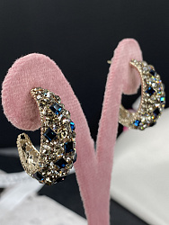 Серьги KR Fashion new denim современные 1