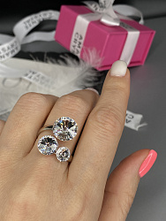 Кольцо Lion crystal 1