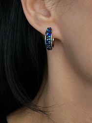 Серьги полукольца IREN bermuda blue 1