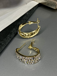 Серьги KR Fashion new crystal  Au (англ заст) 4