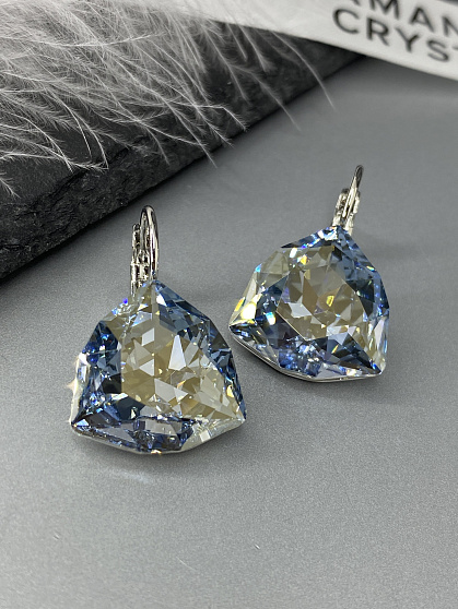 Серьги KR Dafna 18mm blue shade