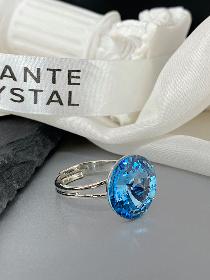 Кольцо ELIS 14 aquamarine особое