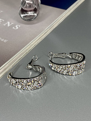 Серьги KR Fashion Baget crystal (англ. замок) 3