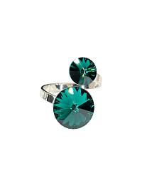 Кольцо JANINE emerald стильное